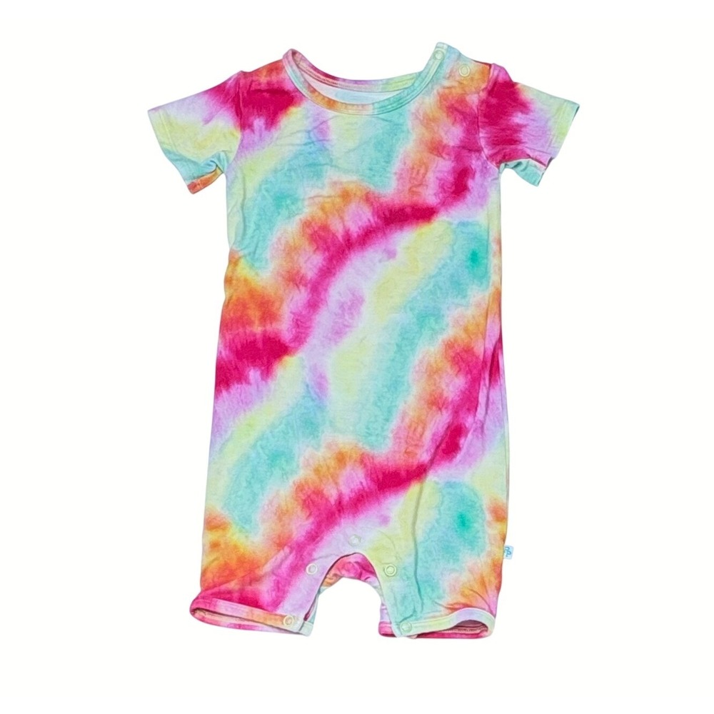Posh Peanut Bamboo Tie Dye Romper 18-24 Months Colorful Durable Fun